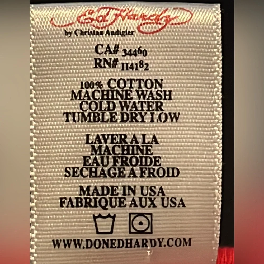 Ed Hardy Rhinestone Tiger Sz Small Shirt - Picture 8 of 8